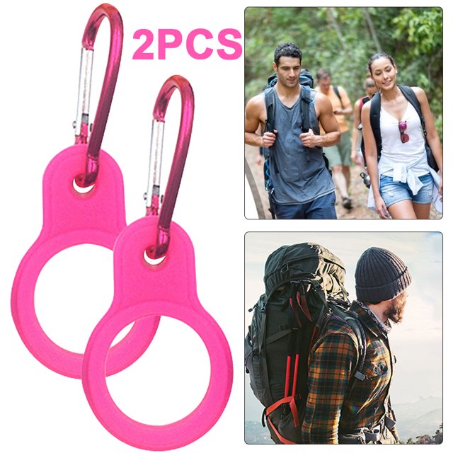 DQrwqpou Gancho Con Hebilla para Hervidor Al Aire Libre Mosquetón Con Soporte para Botella para Campamento (rosa Y Rojo) 2 Uds.
