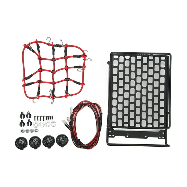 RC Car Roof Rack, Detailed Simulation Portable LED Lights Prevent
