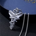 thumbnail image 1 of Collar conmemorativo de Kobe de acero inoxidable: recuerdo de moda para honrar a la estrella del baloncesto. Inspirado en Mamba Negra, 1 of 3