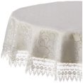 thumbnail image 1 of HomeCrate Flower Bow tablecloths, 70 in, Beige, 1 of 4