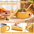thumbnail image 4 of KTZCTPCA - Taz&oacute;n de fideos de ramen instant&aacute;neo para perros, cuencos de fideos de acero inoxidable 304 con tapas, taz&oacute;n de ramen de 40 onzas con mango y cuchara para s, 4 of 9