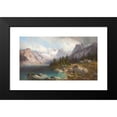 thumbnail image 2 of Carl Millner 18x12 Black Modern Framed Museum Art Print Titled - View on Mount Zugspitze and Lake Eibsee, 2 of 5