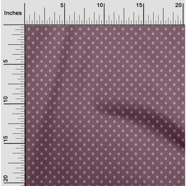 oneOone Tissu Popeline de Coton Sergé Vin à Pois pour Robe Tissu Imprimé au Mètre 56 Pouces de Large