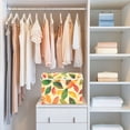 thumbnail image 4 of Yayeee Collapsible Cube Storage Bin with Lid Fabric Closet Decorative Basket with Handles, Green Retro Autumn Leaves, 4 of 7