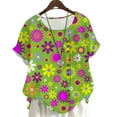 thumbnail image 1 of CLOOCL Short Sleeve Blouse Lovely Floral 3D Printed T-Shirt Summer Women Tops Oversized, 1 of 6