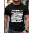 thumbnail image 4 of Camiseta de manga corta para hombre, estilo casual, con cuello redondo y diseño de vehículos motorizados., 4 of 8