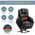 thumbnail image 4 of BALICHUN Genuine Leather Lift Recliner Chairs for Pregnant Woman and Elderly with Electric Massage and Heating, OKIN Motor Power Chair Lift Recliner, 2 USB, 2 Cup Holder, 4 Side Pocket (Black), 4 of 8