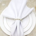 thumbnail image 2 of 30PCS Pearl Napkin Rings, Silver Napkin Ring Holder, Wedding Beaded Napkin Rings, 2 of 7