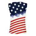 thumbnail image 5 of Wiueurtly Red, White And Blue V Neck Tank Tops for Women American Flag Top 4th of July Shirts Patriotic Tees USA Stars Stripes Workout Tank Tops Woman Purple, 5 of 5