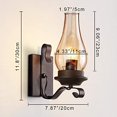 thumbnail image 3 of FSLiving 2-Pack Vintage Loft Black Shell Nordic Restaurant Industry Wall Sconces E26 UL Certification Plug-in Button Switch Cord Lighting Bulb Not Included, 3 of 8