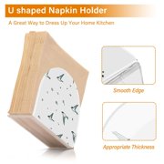Flying Birds Pattern Thick U Shape Acrylic Napkin Holder Non Slip Space Saving for Kitchen