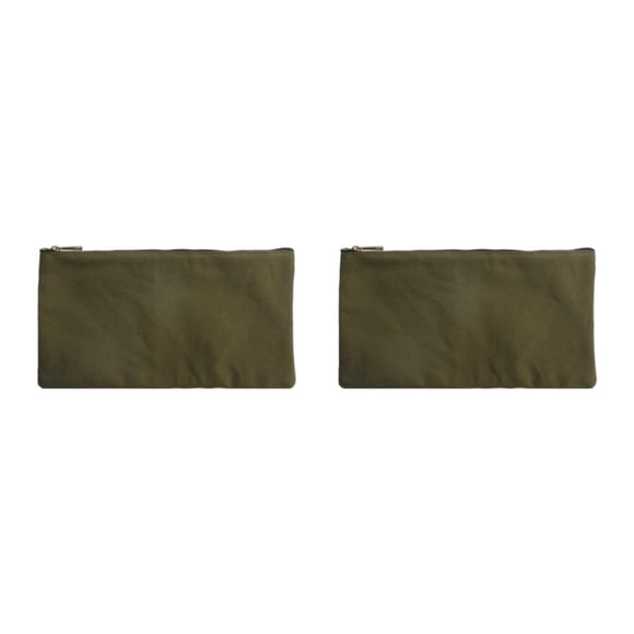 Kenally Bolsa duradera con cremalleras, bolsa de lona resistente para general, fácil organización, portátil, verde verde 2Conjunto