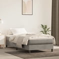 thumbnail image 1 of vidaXL Bed Frame Light Grey 100x203 cm Twin XL Velvet, 1 of 5