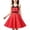 Red, variant on Girls Vintage Halter Sleeveless Dress Kids High Waist Y2K Swing A-Line Midi Blue Polka Dot Dresses S