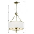 thumbnail image 6 of 513-SA Crystorama Lighting Broche - Three Light Chandelier in Traditional and Contemporary Style - 14 Inches Wide by 20 Inches High-Antique Silver, 6 of 7