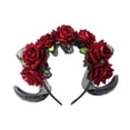 thumbnail image 3 of Diadema con corona de flores, accesorios para la cabeza, suministros artesanales, diadema de moda para mujer, guirnalda para el cabello para, 3 of 9