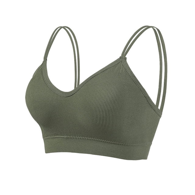 Brasieres de Mujer Sujetadores Deportivos con Tirantes Dobles y Almohadillas para Los Hombros para Mujer Unitalla