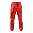 thumbnail image 3 of LMOIPLI Men's Jogger Pants Casual Fashion Elastic Waist Soft Comfortable Breathable Drawstring Closure Pocket Dancewear Pants Outdoor Activities Red L, 3 of 3