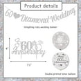 thumbnail image 5 of 60th Wedding Anniversary Decorations Set, 60 Diamond Wedding Banner, Backdrop, Balloons, Cake Topper for Happy 60th Anniversary Supplies, 5 of 6
