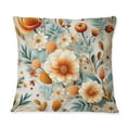 thumbnail image 3 of Designart "Orange Poppies Garden Serenity" Floral Printed Throw Pillow, 3 of 5