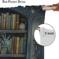 thumbnail image 4 of Vintage Bookshelf Curtains, Fantasy Bookshelf Books Medieval Style Home Decor Bedroom Living Room Window Treatment Drapes Set-52"W x 84"L (Pack of 2), 4 of 7