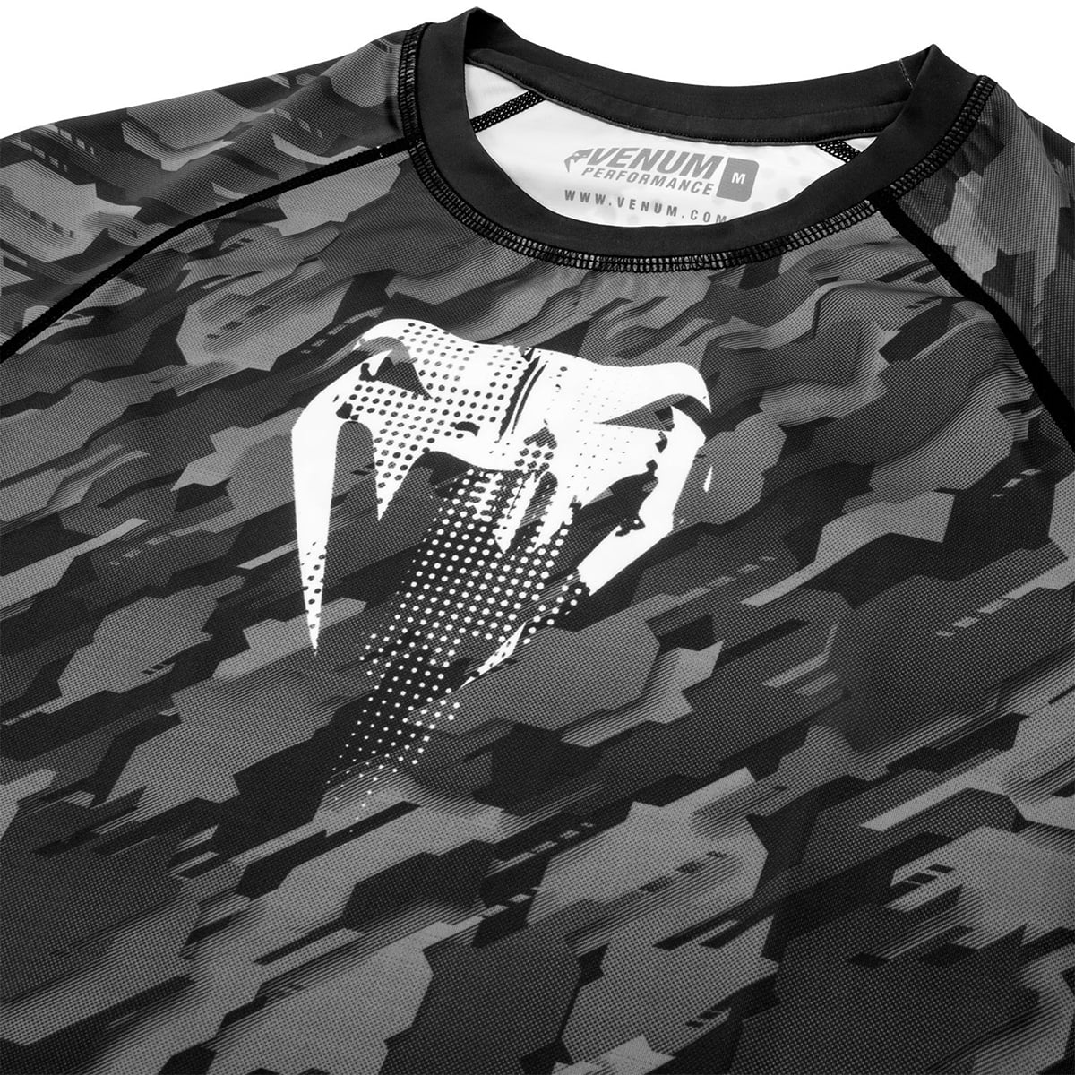 Venum Men/'s Tecmo Short Sleeve Rash Guard MMA BJJ Dark Grey