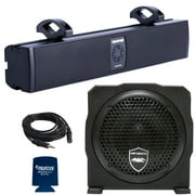 Memphis Audio UTV Audio Package: MXASB20V2 - 20" Powersports Soundbar and Wet Sounds Stealth AS-6 Powered Subwoofer