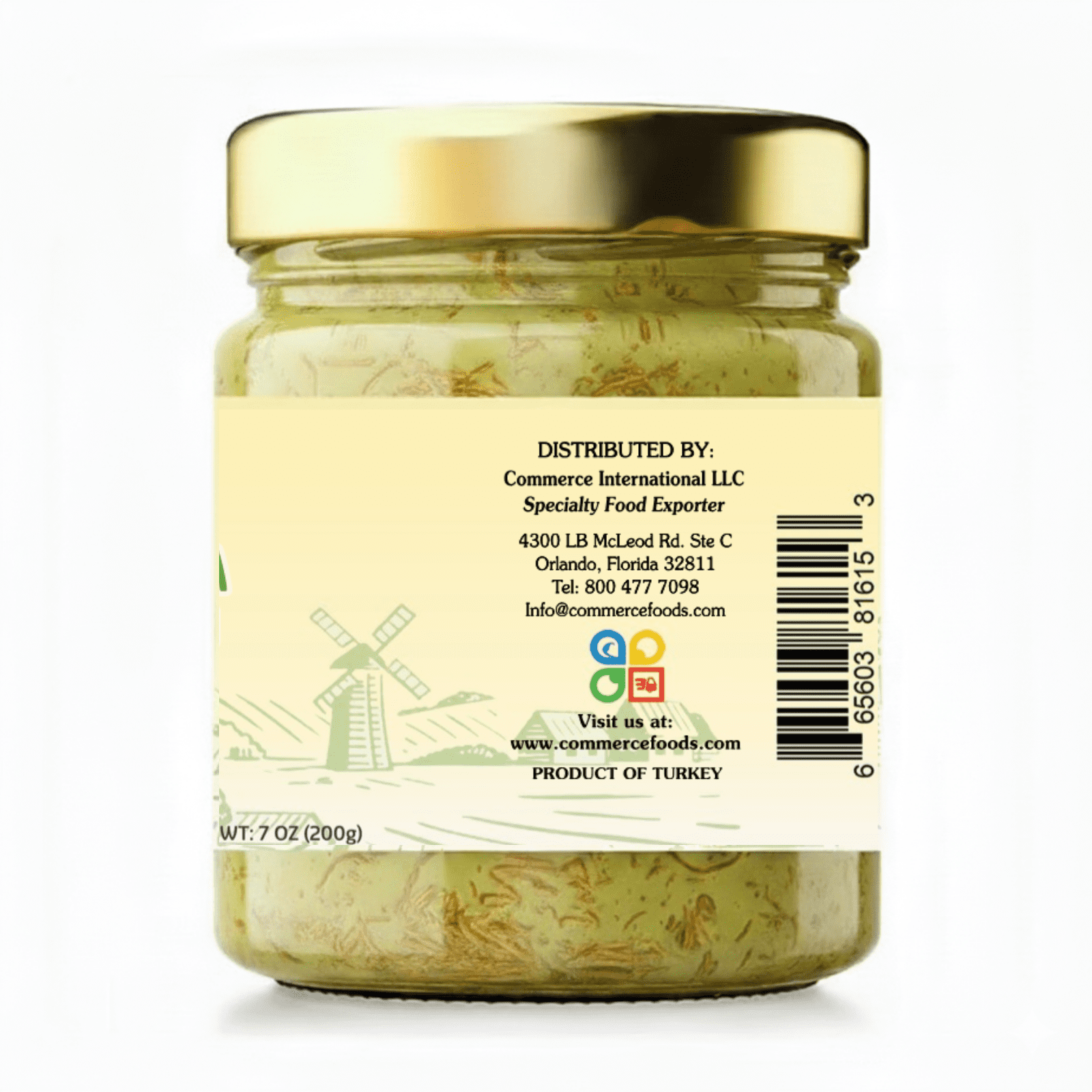Eastern Feast - Pistachio Cream with Crispy Kataifi, Premium Middle Eastern Dessert Spread, Rich Pistachio Filling, 200g Jar