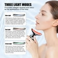thumbnail image 3 of MINKUROW Firming Wrinkle Beauty Devicer for Facial and Neck,Double Chin Face Massager with 45 ±5℃ Heat & 3 Color Modes for Skin Care,Face Lift,Improve,Smooth and Tightening Skin（Black）, 3 of 7