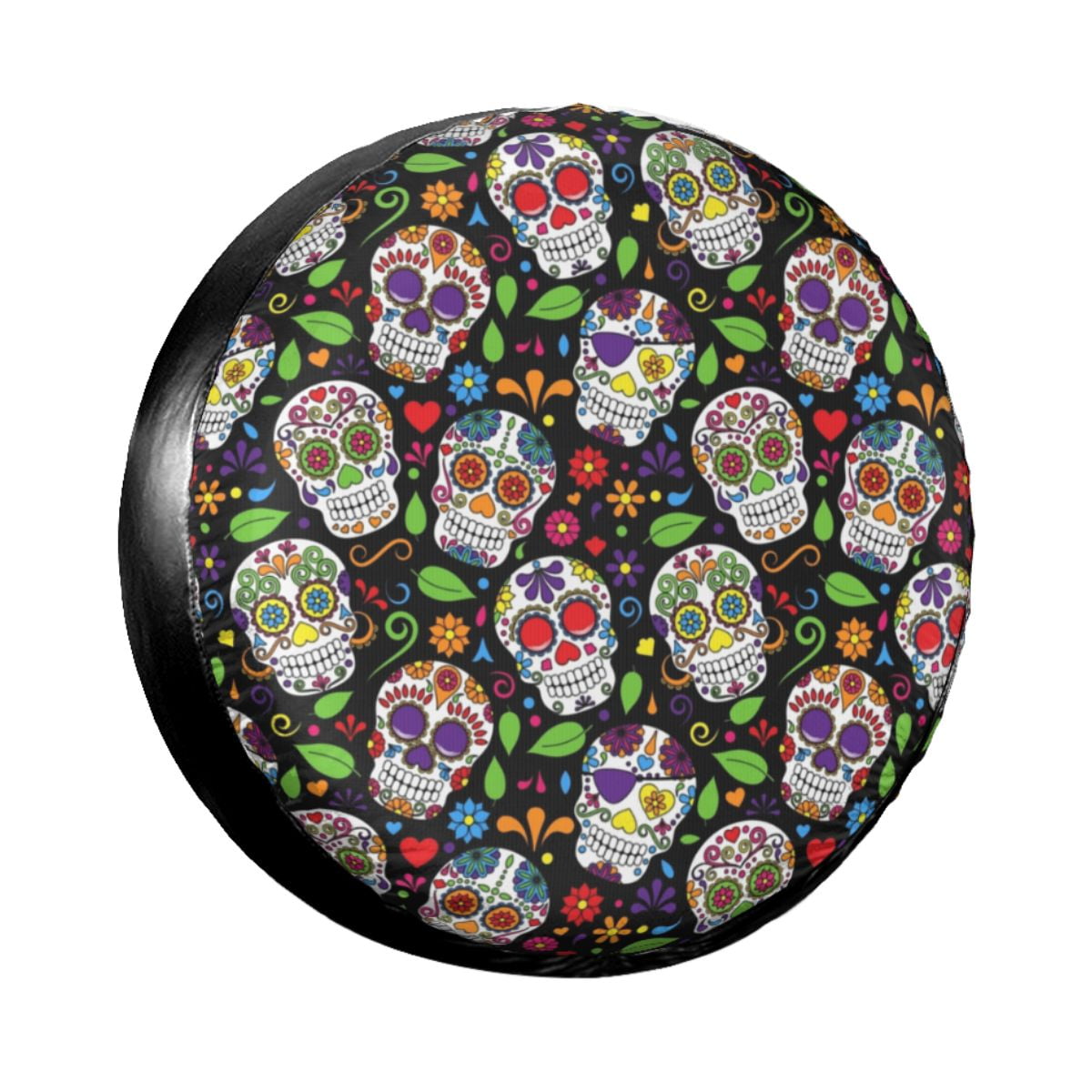Mexican Sugar Skull Spare Tire Cover for Jeep Pajero Custom Halloween Day Of The Dead Car Wheel