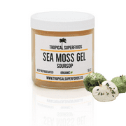 Organic Soursop Sea Moss Gel 16 oz - Wildcrafted - NO Sugar Added - Tropical Superfoods