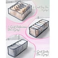thumbnail image 4 of Agiferg Underwear Storage Box with Compartments Socks Bra Underpants Organizer Drawers, 4 of 7
