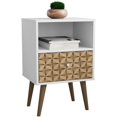 thumbnail image 1 of Manhattan Comfort Liberty 1.0 Table de Nuit à 1 Tiroir, Blanc, 1 of 8