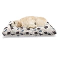 thumbnail image 1 of Snail Pet Bed, Rainy Day Weather Themed Mosaic Pattern Like Shellfishes Holding Umbrellas, Resistant Pad for Dogs and Cats Cushion with Removable Cover, 24" x 39", Champagne Multicolor, by Ambesonne, 1 of 4