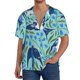 thumbnail image 1 of Fotbe Flying Swallows Camisa Estampada de Manga Corta para Hombre, Casual de Verano, Estilo Playero, Sin Arrugas-X-Large, 1 of 5