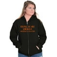 thumbnail image 3 of Scary Without A Costume Halloween Unisex Fleece Graphic Zip Up Hoodie Brisco Brands 2X, 3 of 5