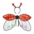 thumbnail image 2 of Disfraz infantil de alas con diadema, disfraz de animal para Halloween para actuaciones Rojo, 2 of 8