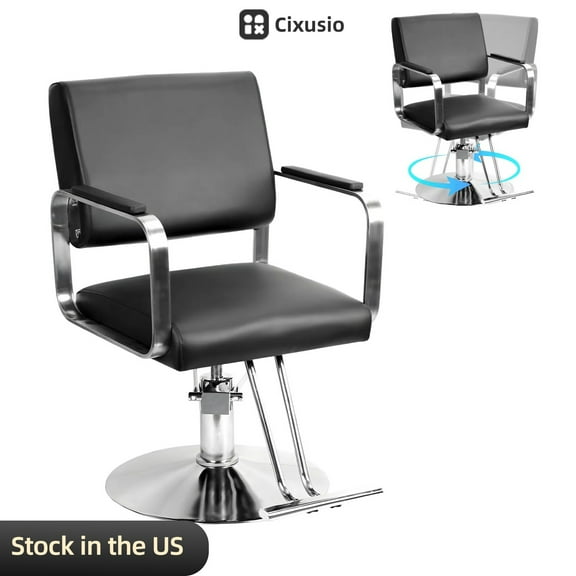 Cixusio Hydraulic Barber Chair Height Adjustable Salon Chair for Hair Stylist Tattoo Chair Shampoo Heavy Duty Styling Chair Salon Beauty Spa Equipment