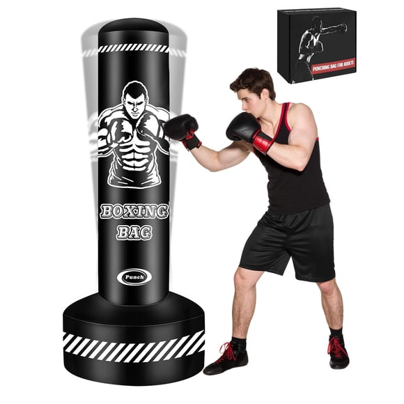 Saco de boxeo inflable de pie YORWHIN de 178 cm para MMA