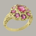 thumbnail image 2 of LBG British Made 9k Yellow Gold Natural Pink Tourmaline Womens Promise Ring - 33 size options - Size 9.5, 2 of 8