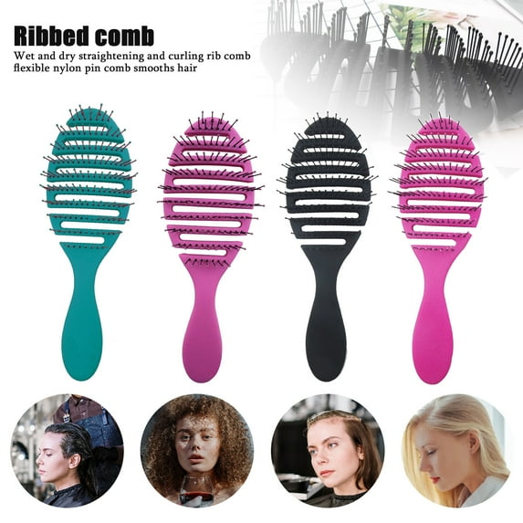 TWSOUL Detangling Brush,Vented Detangler Brush with Flexible Spiral Spring, Professional Hair Brush for Removing Tangle,No Tugging,Suitable for Women, Men and Kids