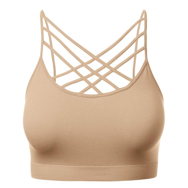 Women's Novelty Bras Seamless Triple CrissCross Front Bralette Sports