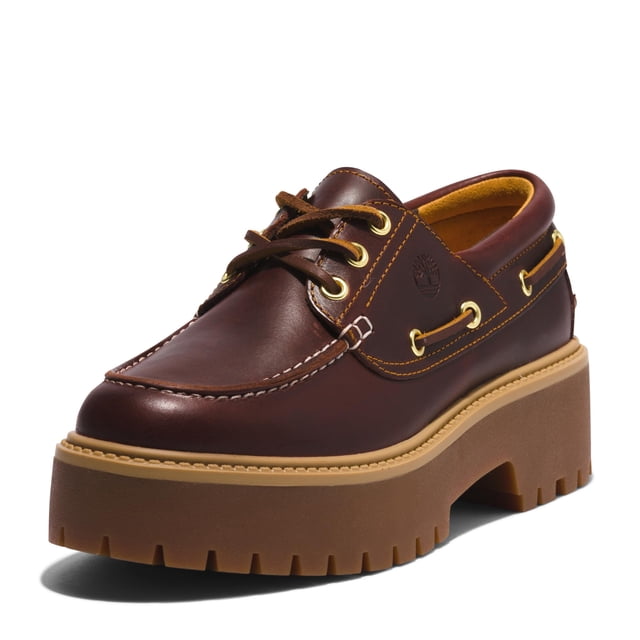 Zapato Náutico Plataforma Stone Street para Mujer Timberland Color Rootbeer