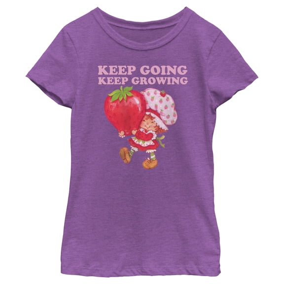 Girl's Strawberry Shortcake Keep Going Keep Growing Graphic T-Shirt