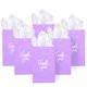 thumbnail image 1 of Bolsas de regalo DjinnGlory Thank You Lavender con asas, paquete de 50, 1 of 9
