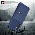 thumbnail image 7 of Allytech Rugged Case for Samsung Galaxy A15 Support Magnetic Car Mount, Premium PU Leather Flip Card Cash Holder Pocket Shockproof Anti-Fall Back Case for Samsung Galaxy A15 - Darkblue, 7 of 7