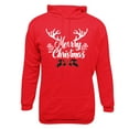 thumbnail image 4 of PNTUTB Men's Casual Solid Color Styling Christmas Graphic Print Long Sleeve Hoodie Drawstring Pullover Sweatshirt with Pocket, 4 of 6