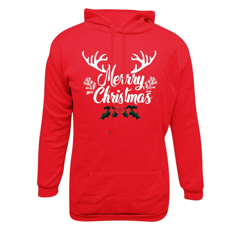 Jjayotai Clearance Merry Christmas Hoodie for Men, Funny Cute