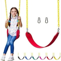 Swing Seat  with Chain, Swing Set Accessories Replacement with Snap Hooks for Kids Outdoor Play Playground Swing, Trees, Swing Set