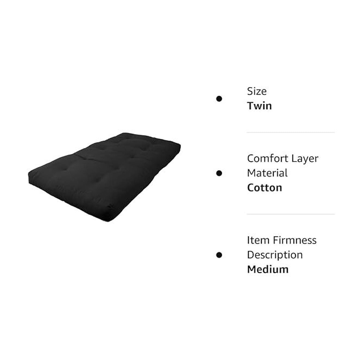 Blazing Needles Renewal 6-inch Twill Twin-size Futon Mattress - Black